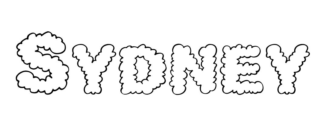 Coloriage Sydney - Prénom à imprimer