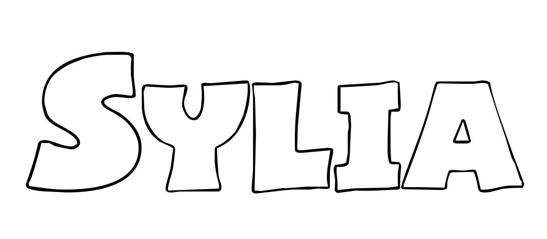 Coloriage Sylia - Prénom à imprimer