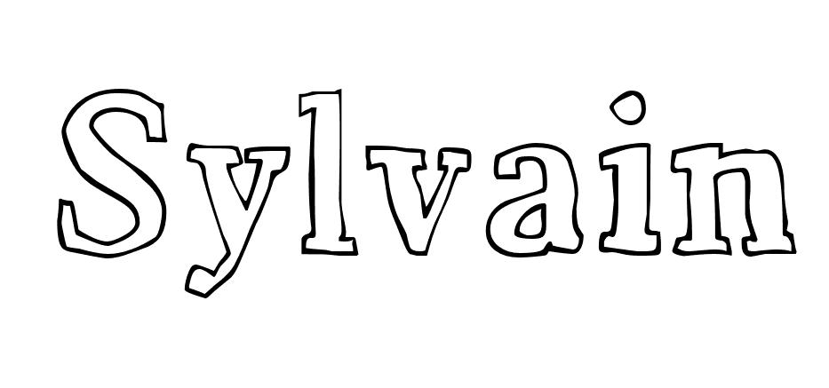 Coloriage Sylvain - Prénom à imprimer