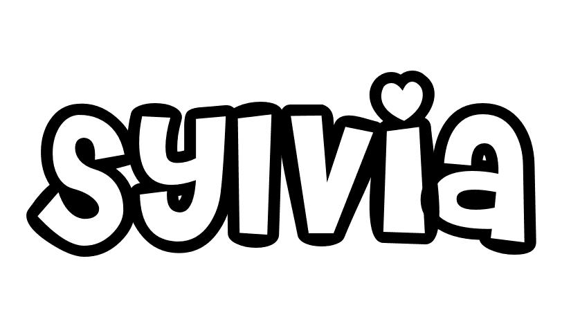 Coloriage Sylvia - Prénom à imprimer