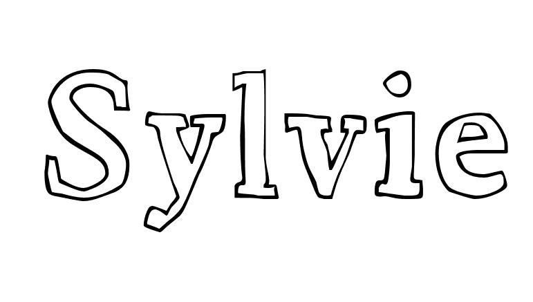 Coloriage Sylvie - Prénom à imprimer