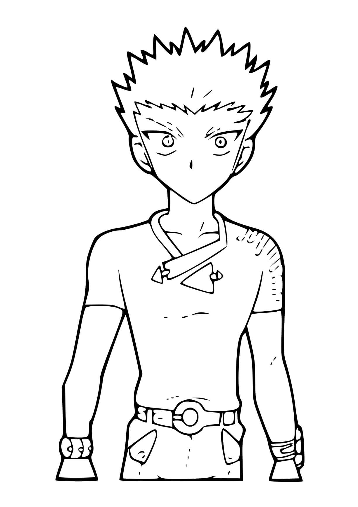 Coloriage Takashi Bakugan - Bakugan à imprimer