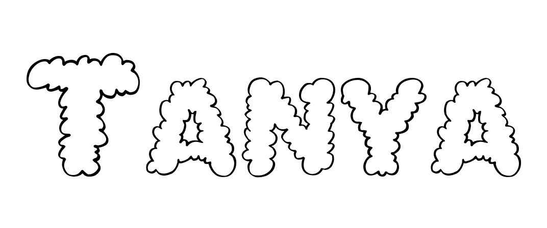 Coloriage Tanya - Prénom à imprimer