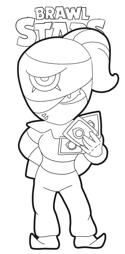 Coloriage Tara Brawl Stars - Brawl stars à imprimer