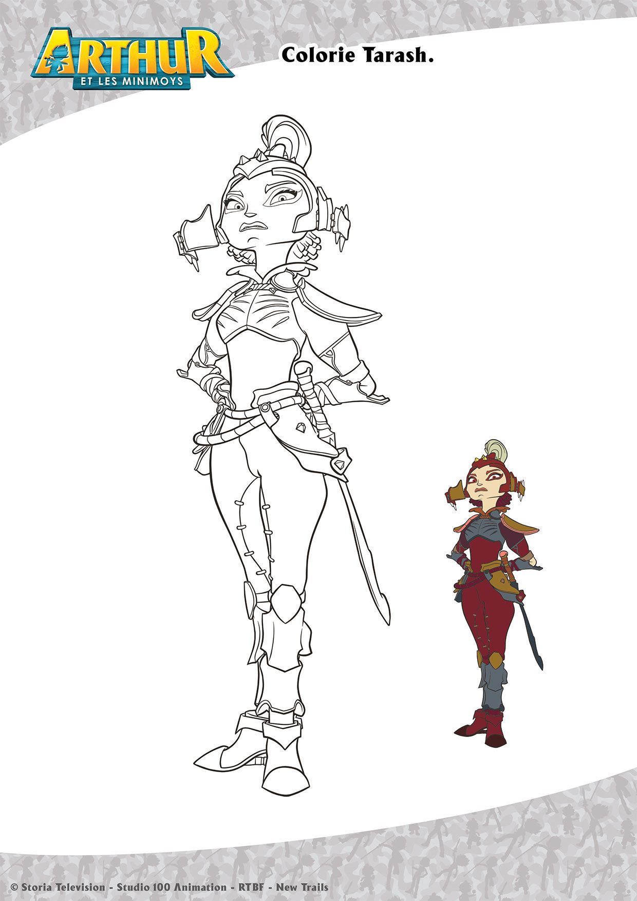 Coloriage Tarash Arthur Et Les Minimoys - Gulli à imprimer
