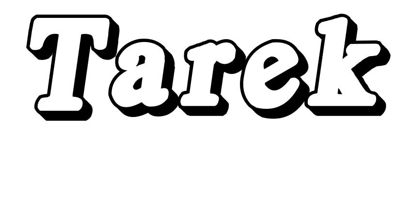 Coloriage Tarek - Prénom à imprimer