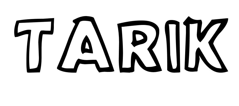 Coloriage Tarik - Prénom à imprimer