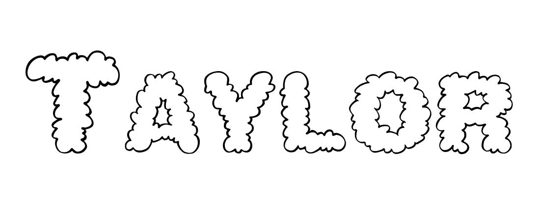 Coloriage Taylor - Prénom à imprimer
