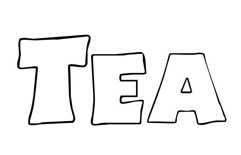 Coloriage Tea - Prénom à imprimer