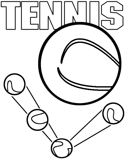 Coloriage Tennis - Tennis à imprimer