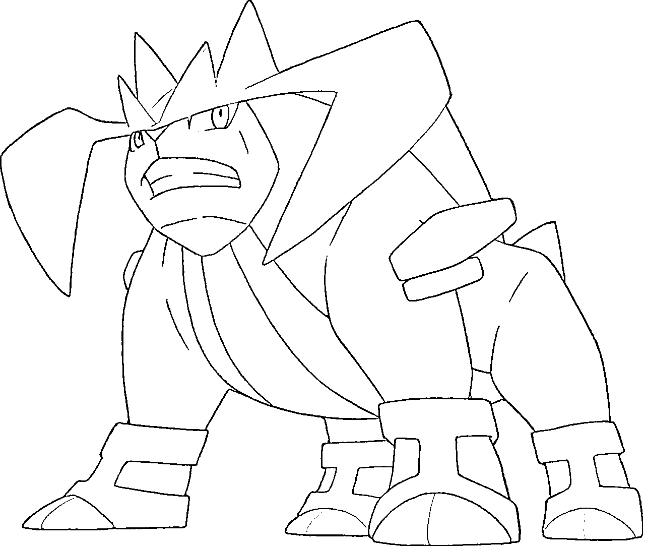 Coloriage Terrakium Pokémon légendaire minéral - Pokémon légendaire à imprimer