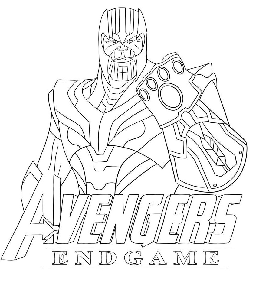 Coloriage Thanos Avengers Endgame Fortnite - Fortnite à imprimer