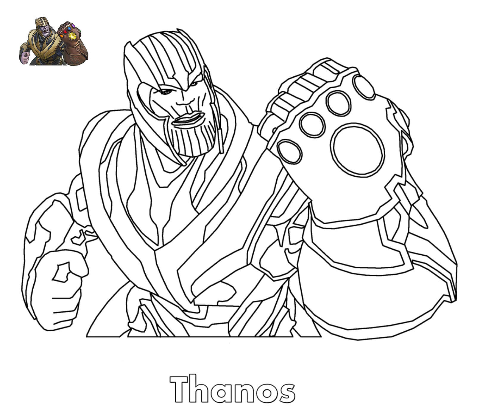 Coloriage Thanos Fortnite - Fortnite à imprimer