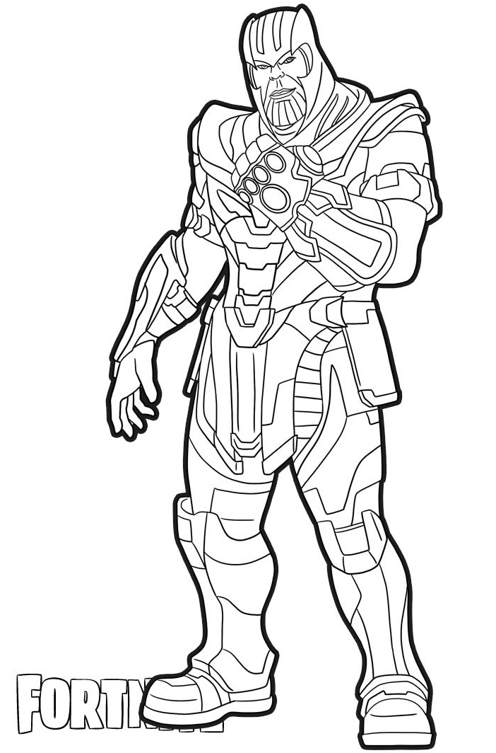 Coloriage Peau Thanos Fortnite - Fortnite à imprimer