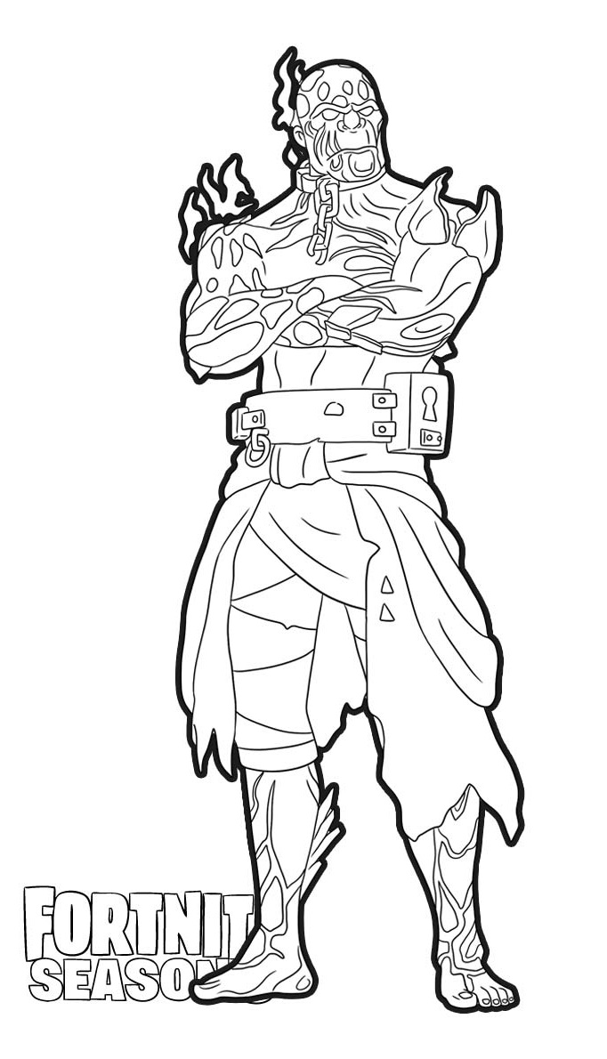 Coloriage The Prisoner Skin 4 Fortnite - Fortnite à imprimer
