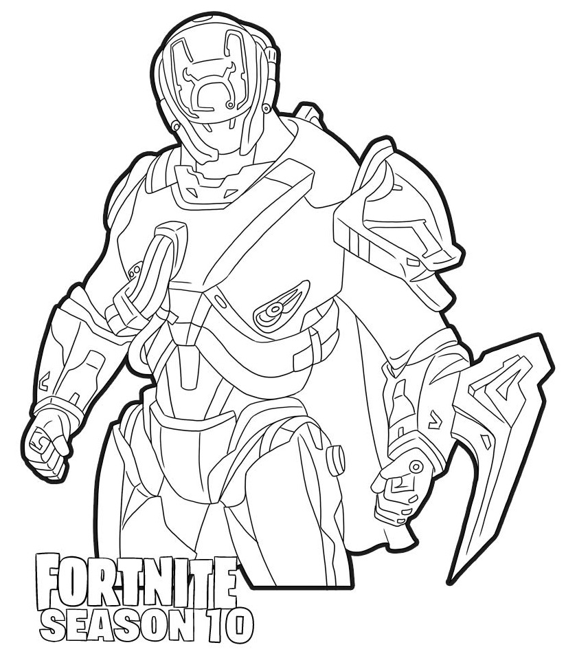 Coloriage The Scientist Fortnite Saison 10 - Fortnite à imprimer