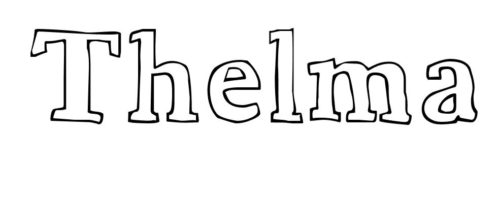 Coloriage Thelma - Prénom à imprimer