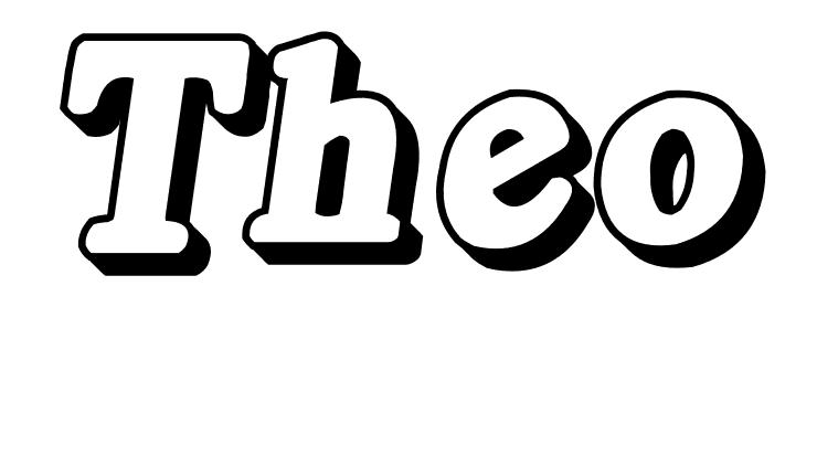 Coloriage Théo - Prénom à imprimer