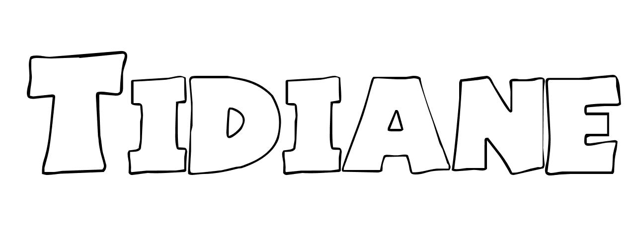 Coloriage Tidiane - Prénom à imprimer