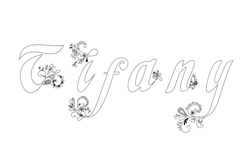 Coloriage Tifany - Prénom à imprimer