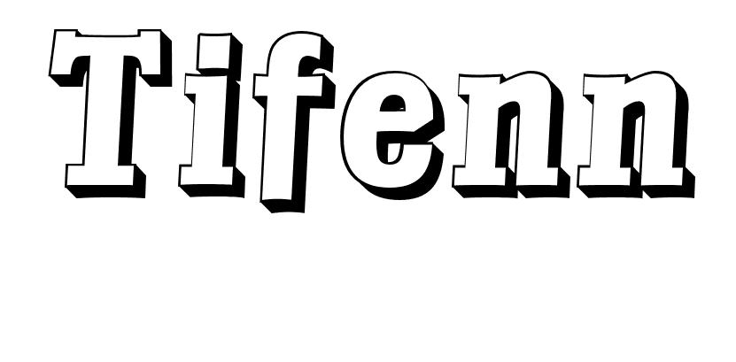 Coloriage Tifenn - Prénom à imprimer