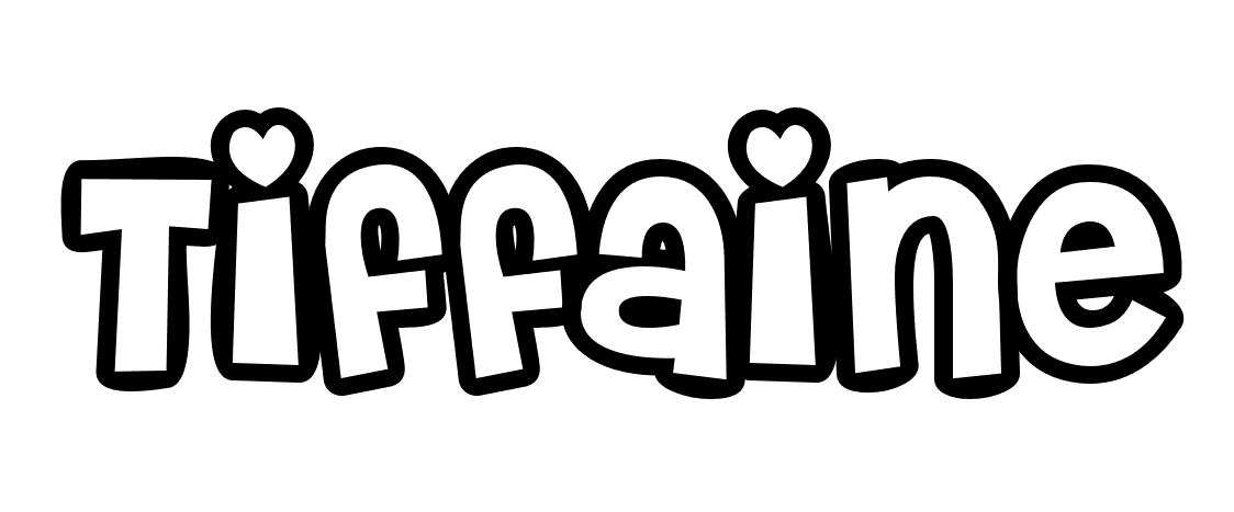 Coloriage Tiffaine - Prénom à imprimer