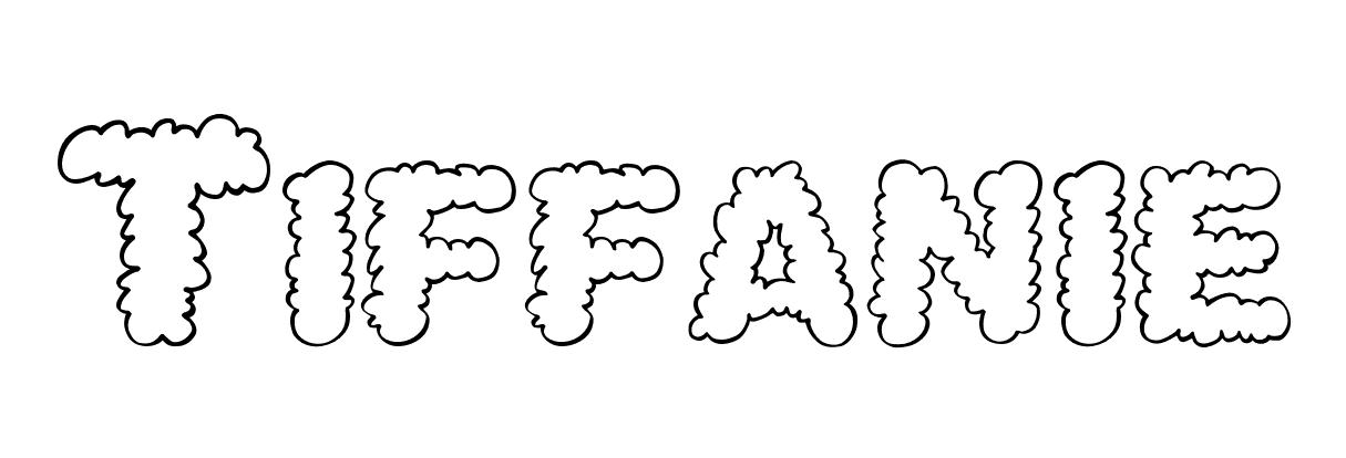 Coloriage Tiffanie - Prénom à imprimer
