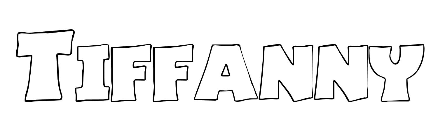 Coloriage Tiffanny - Prénom à imprimer