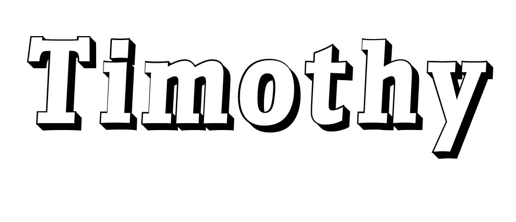 Coloriage Timothy - Prénom à imprimer