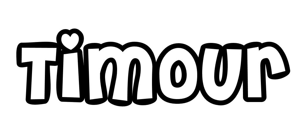 Coloriage Timour - Prénom à imprimer
