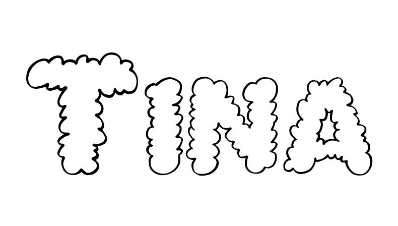 Coloriage Tina - Prénom à imprimer