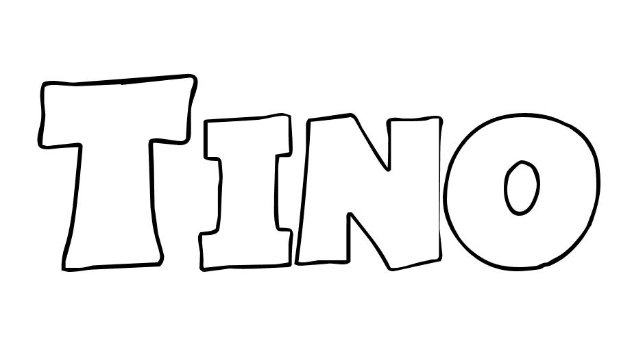 Coloriage Tino - Prénom à imprimer