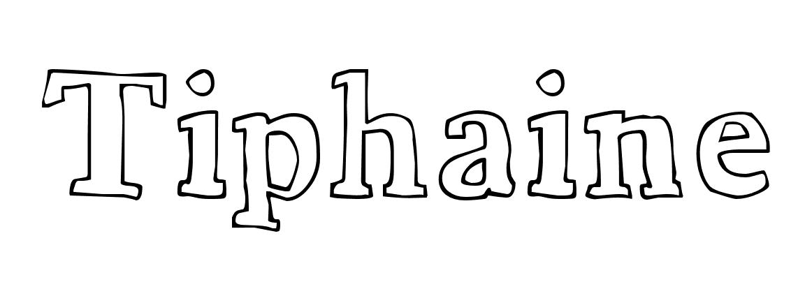 Coloriage Tiphaine - Prénom à imprimer