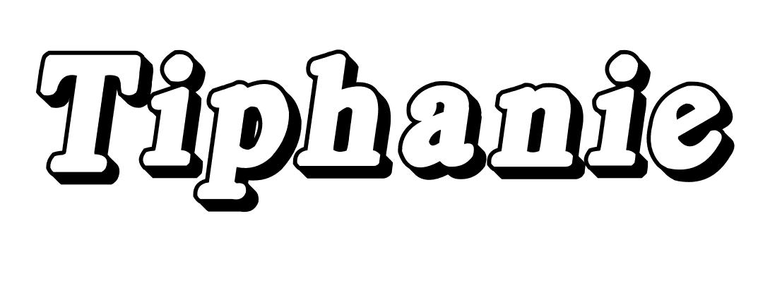 Coloriage Tiphanie - Prénom à imprimer