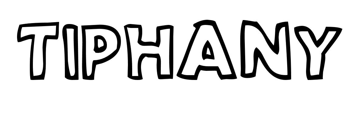 Coloriage Tiphany - Prénom à imprimer
