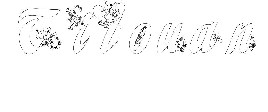 Coloriage Titouan - Prénom à imprimer