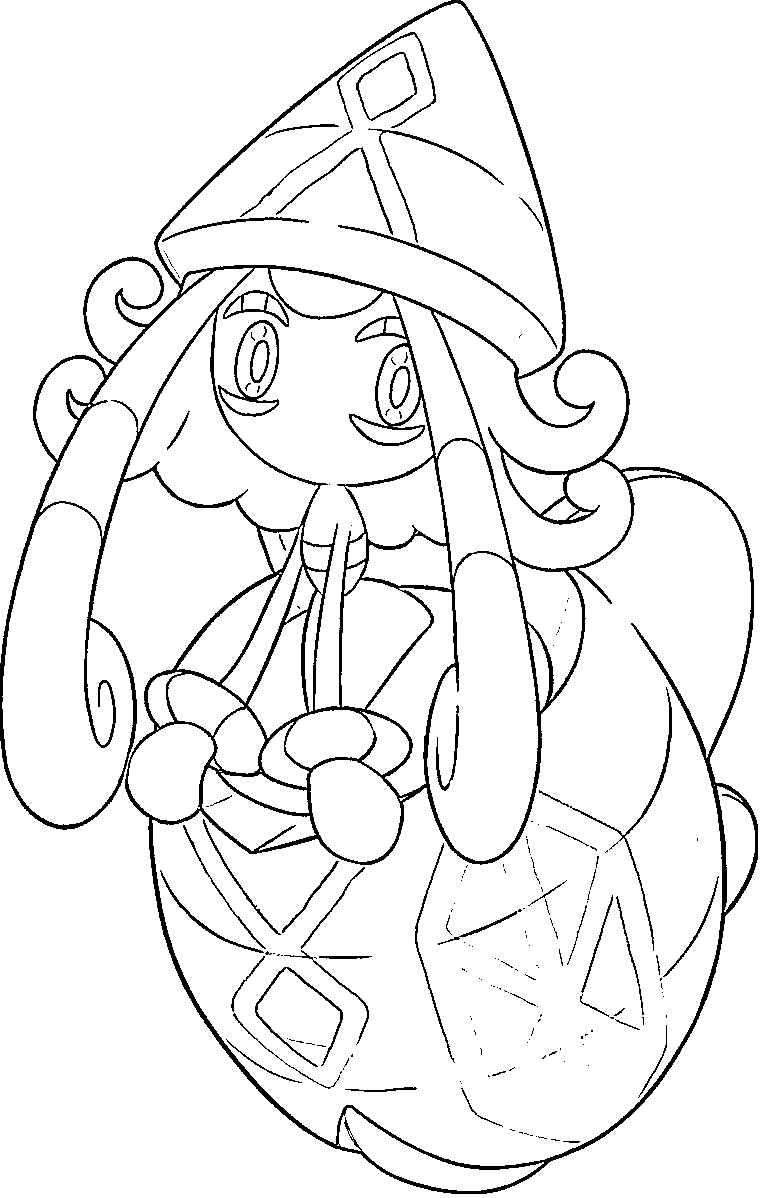 Coloriage Tokopiyon Pokémon légendaire électrique - Pokémon légendaire à imprimer