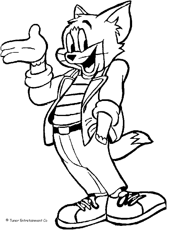 Coloriage Tom Est Habille - Tom et jerry à imprimer
