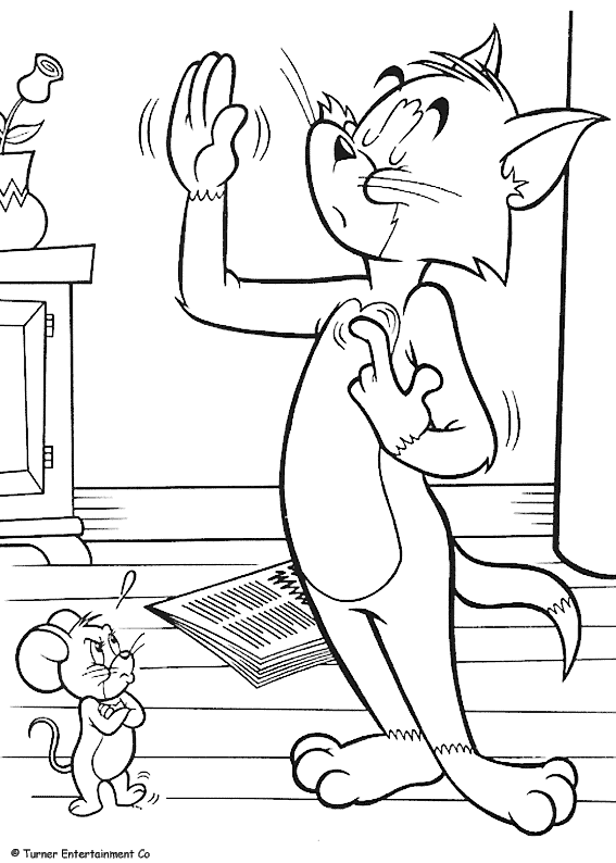 Coloriage Tom Veut Faire La Paix Avec Jerry - Tom et jerry à imprimer