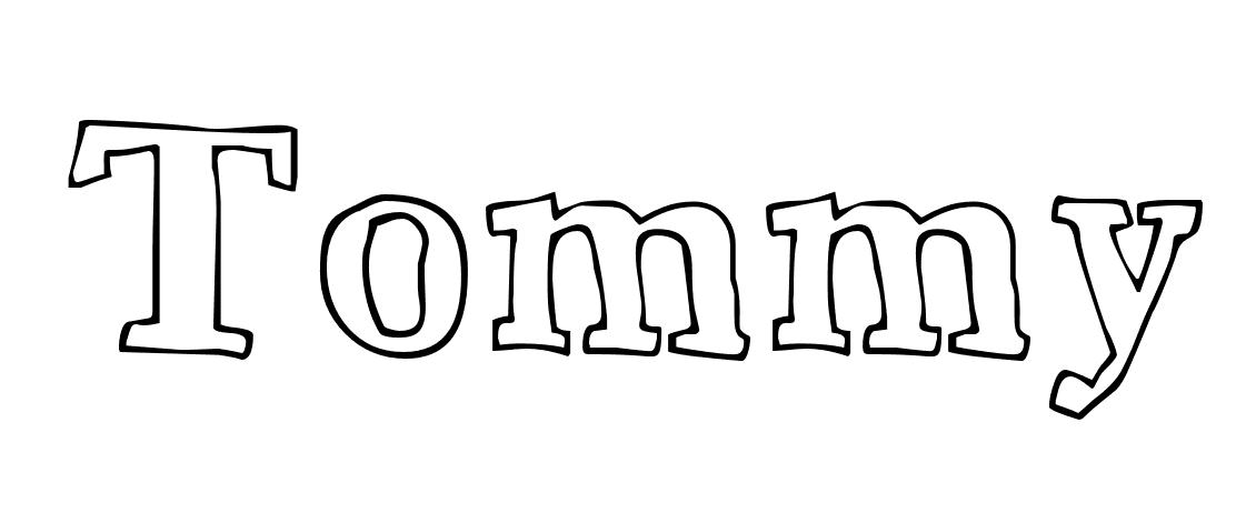 Coloriage Tommy - Prénom à imprimer
