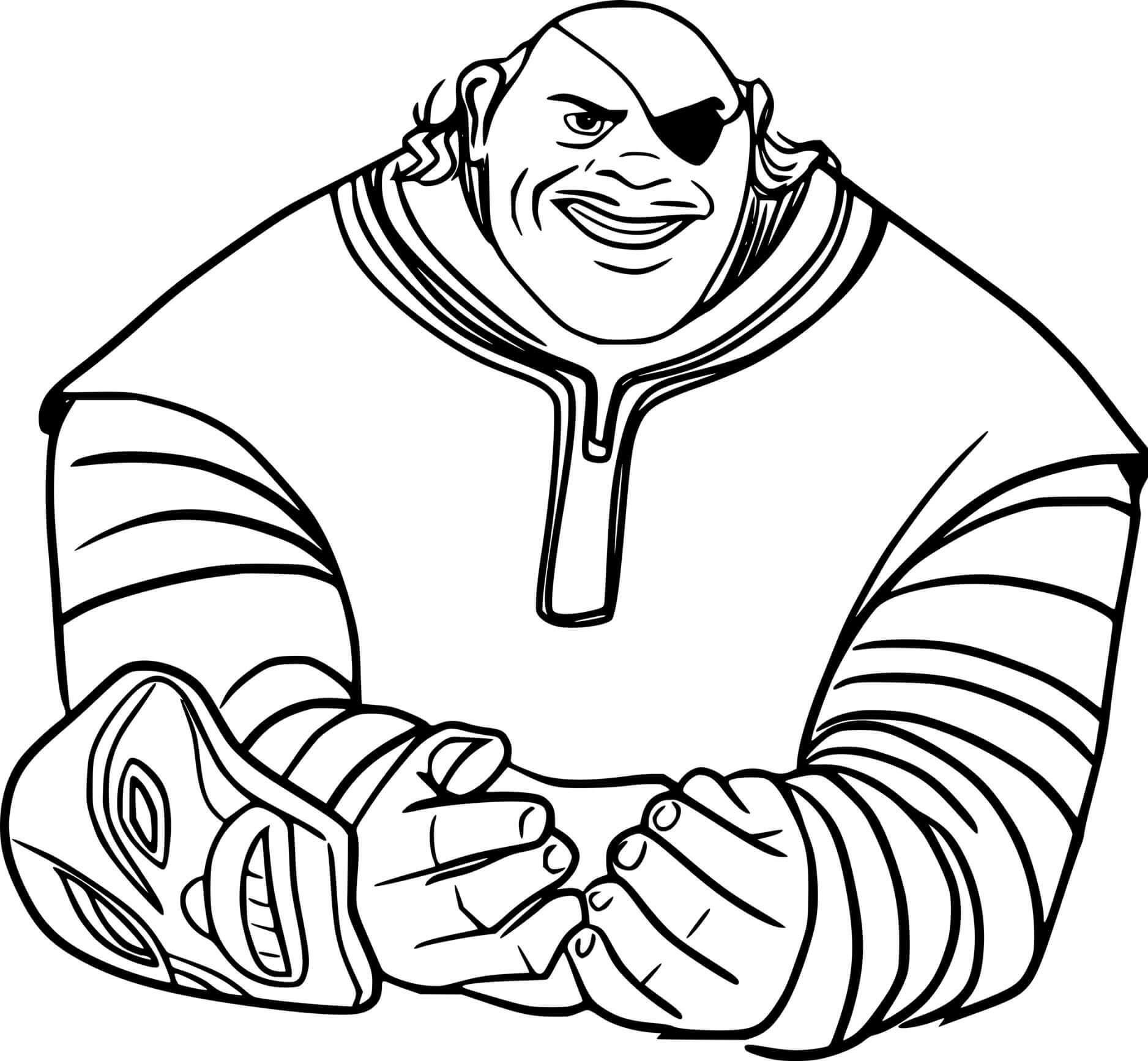 Coloriage Tong From Spine Land - Raya et le Dernier Dragon à imprimer