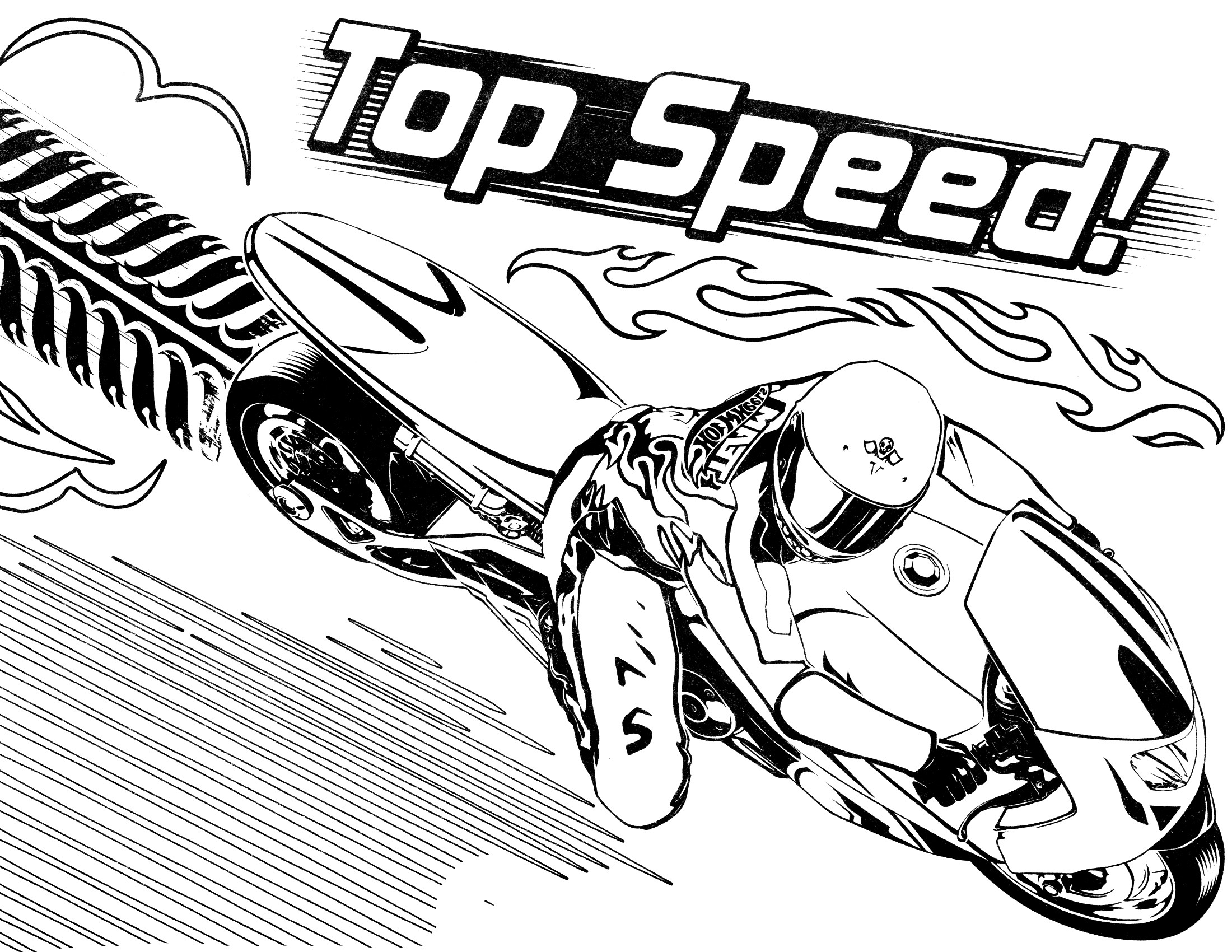 Coloriage Top Vitesse - Hot wheels à imprimer