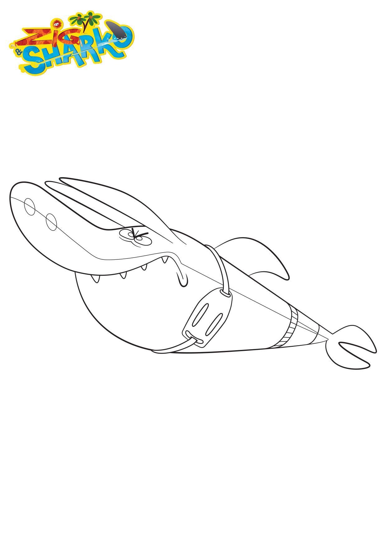 Coloriage Torpille Sharko - Gulli à imprimer