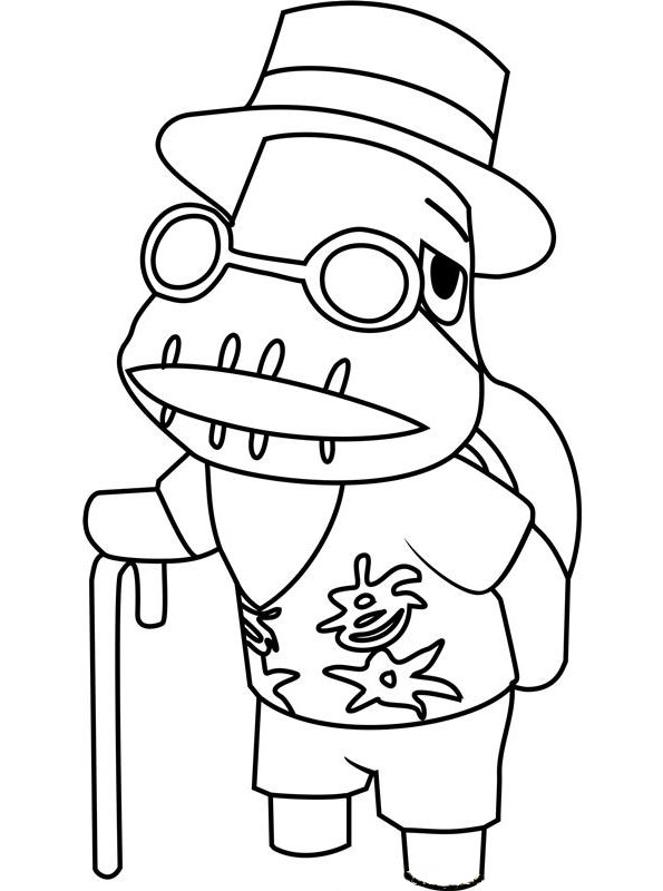 Coloriage Tortimer - Animal crossing à imprimer