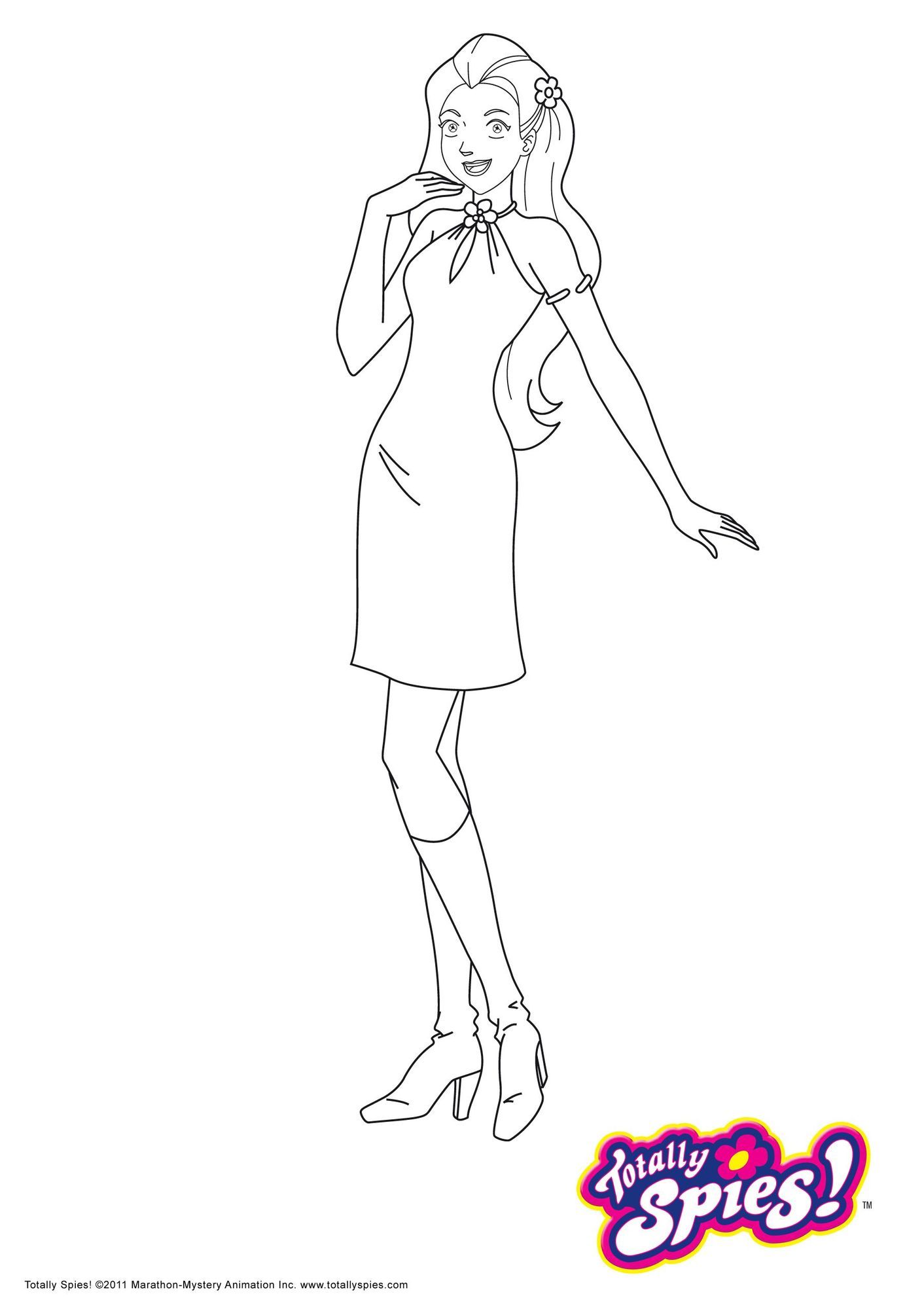 Coloriage Totally Spies Sam Est Super Zen - Gulli à imprimer
