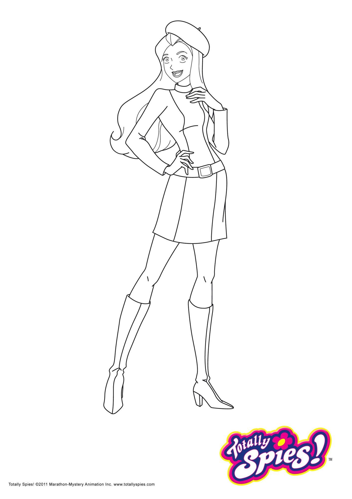 Coloriage Totally Spies Sam L'Intello - Gulli à imprimer