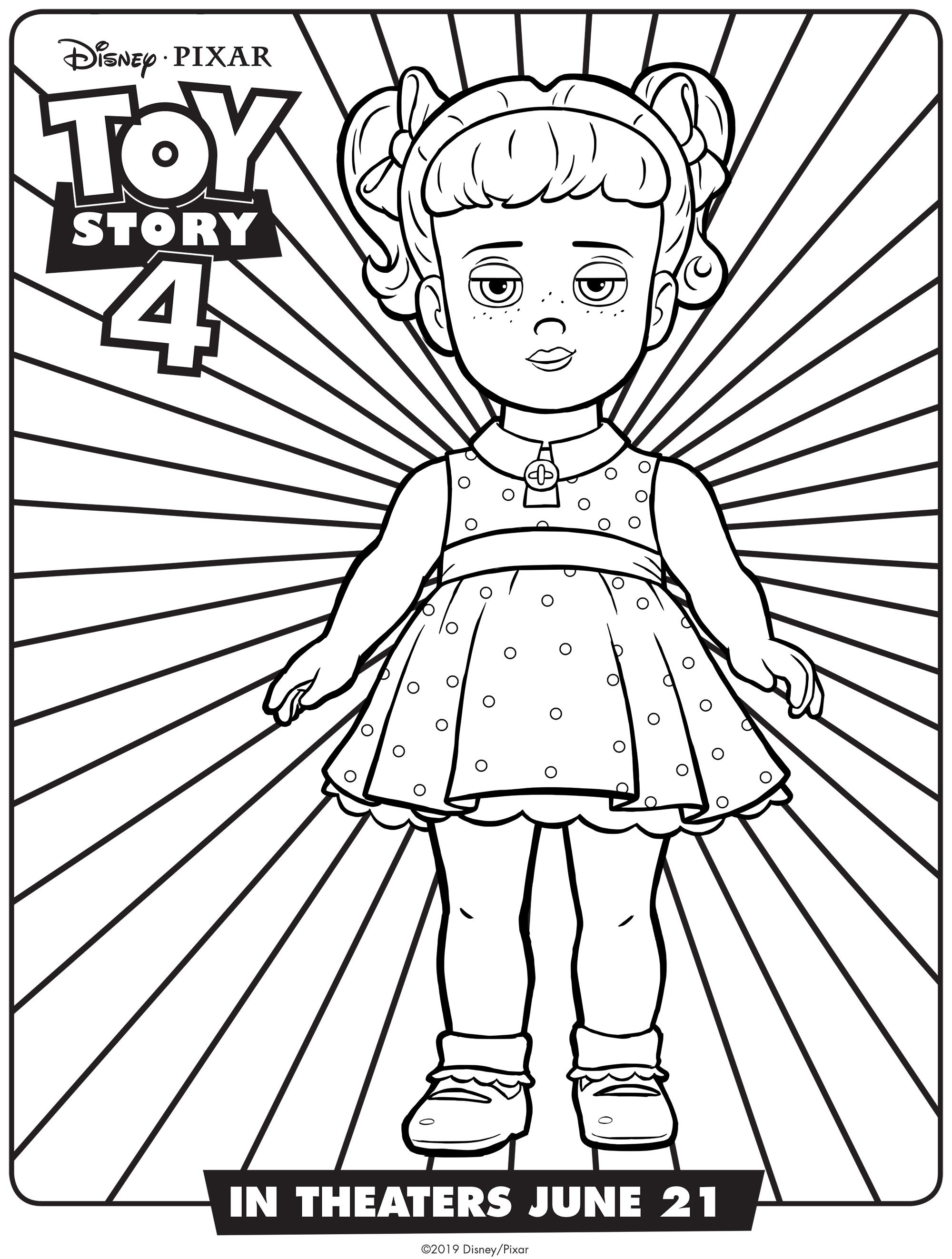 Coloriage Toy Story 4 Gabby Gabby - Toy story à imprimer