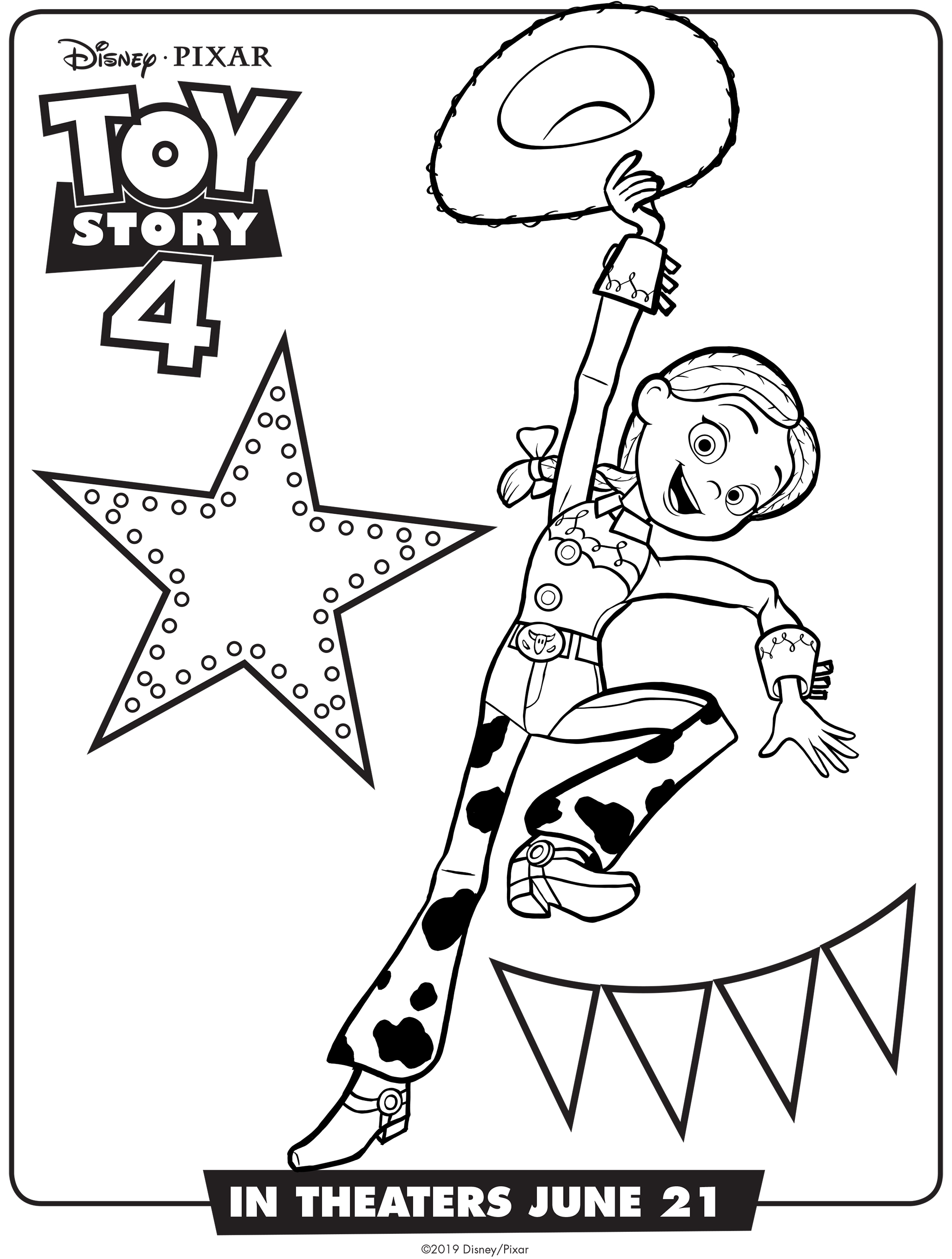 Coloriage Toy Story 4 Jessie - Toy story à imprimer