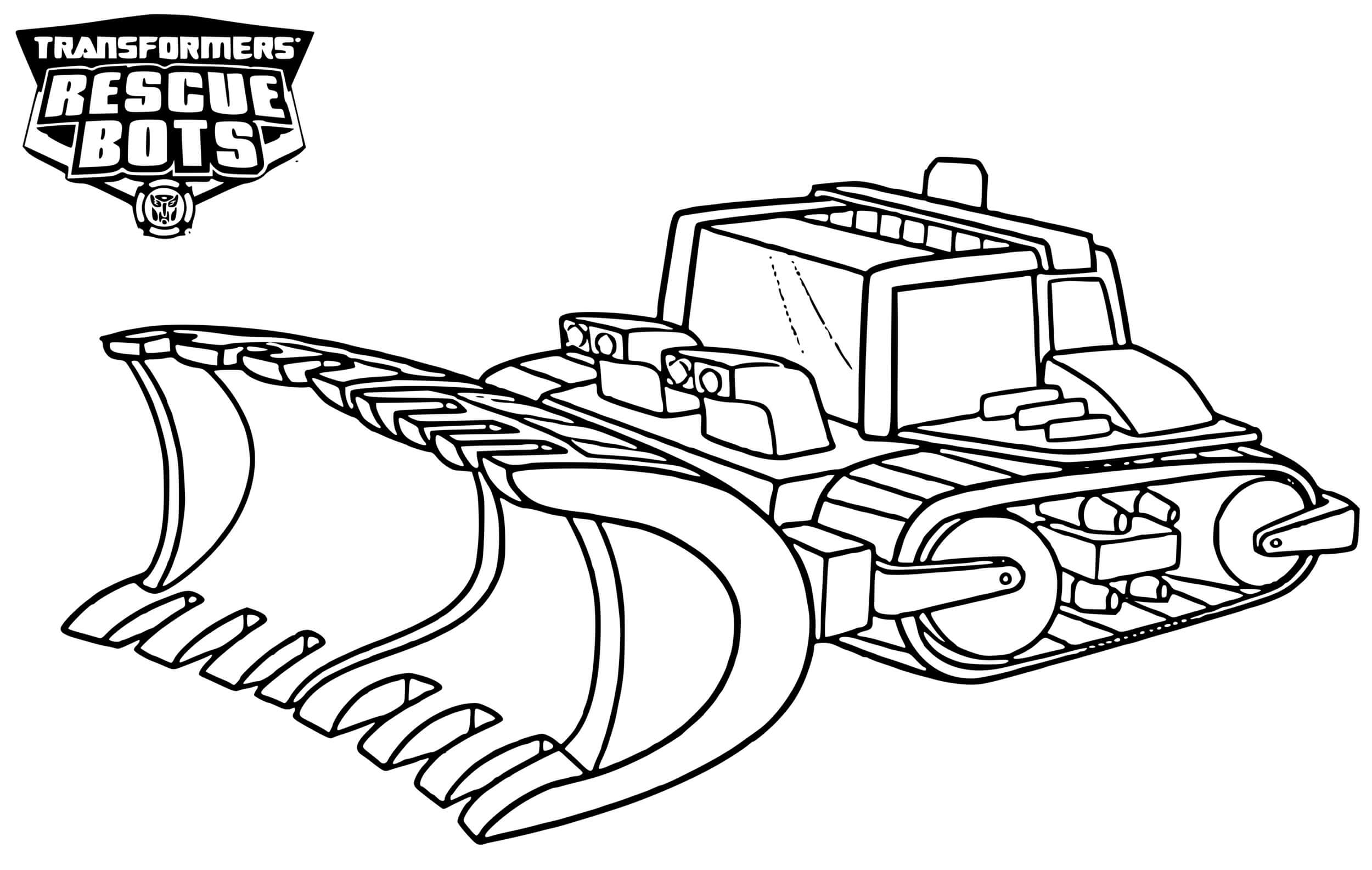 Coloriage Transformers Rescue Bots Boulder - Transformers à imprimer