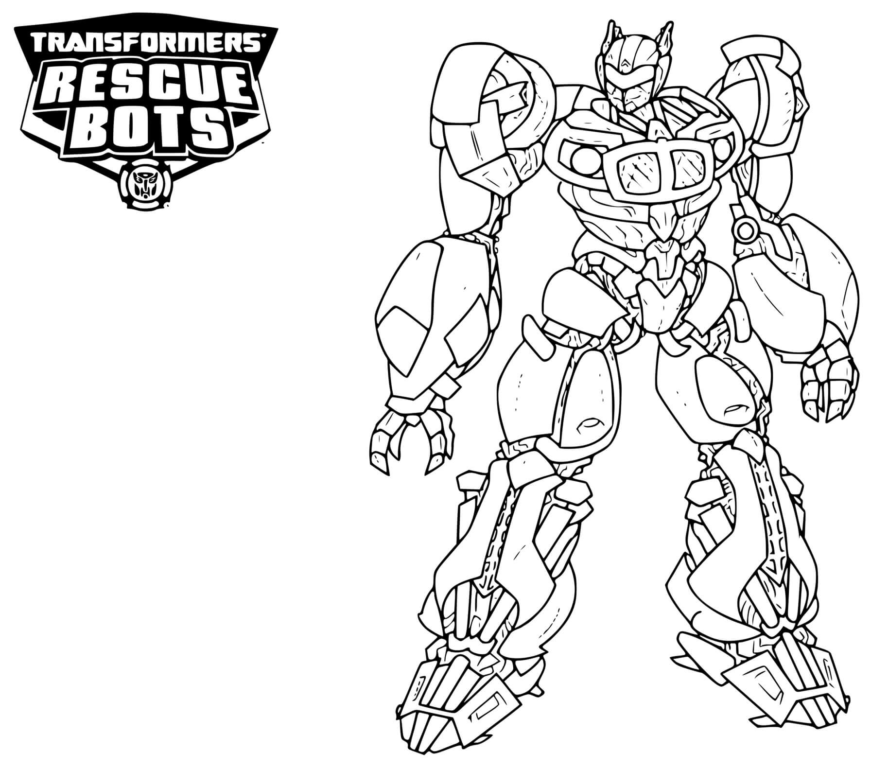 Coloriage Transformers Rescue Bots Heatwave - Transformers à imprimer